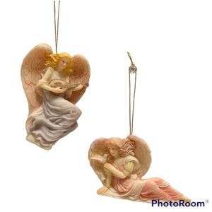 Seraphim Classics Roman Inc Resin Angel Ornaments Evangeline Lydia Set of 2
